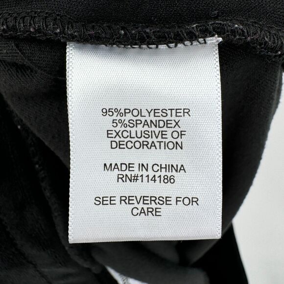 JUICY COUTURE Black Classic Y2K Velour Pull On Cropped Pants Size L - Picture 7 of 7